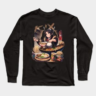 The Great Wave Ramen Long Sleeve T-Shirt